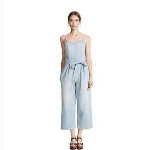 AG Adriano Goldschmied Light Wash Denim Jumpsuit Overalls